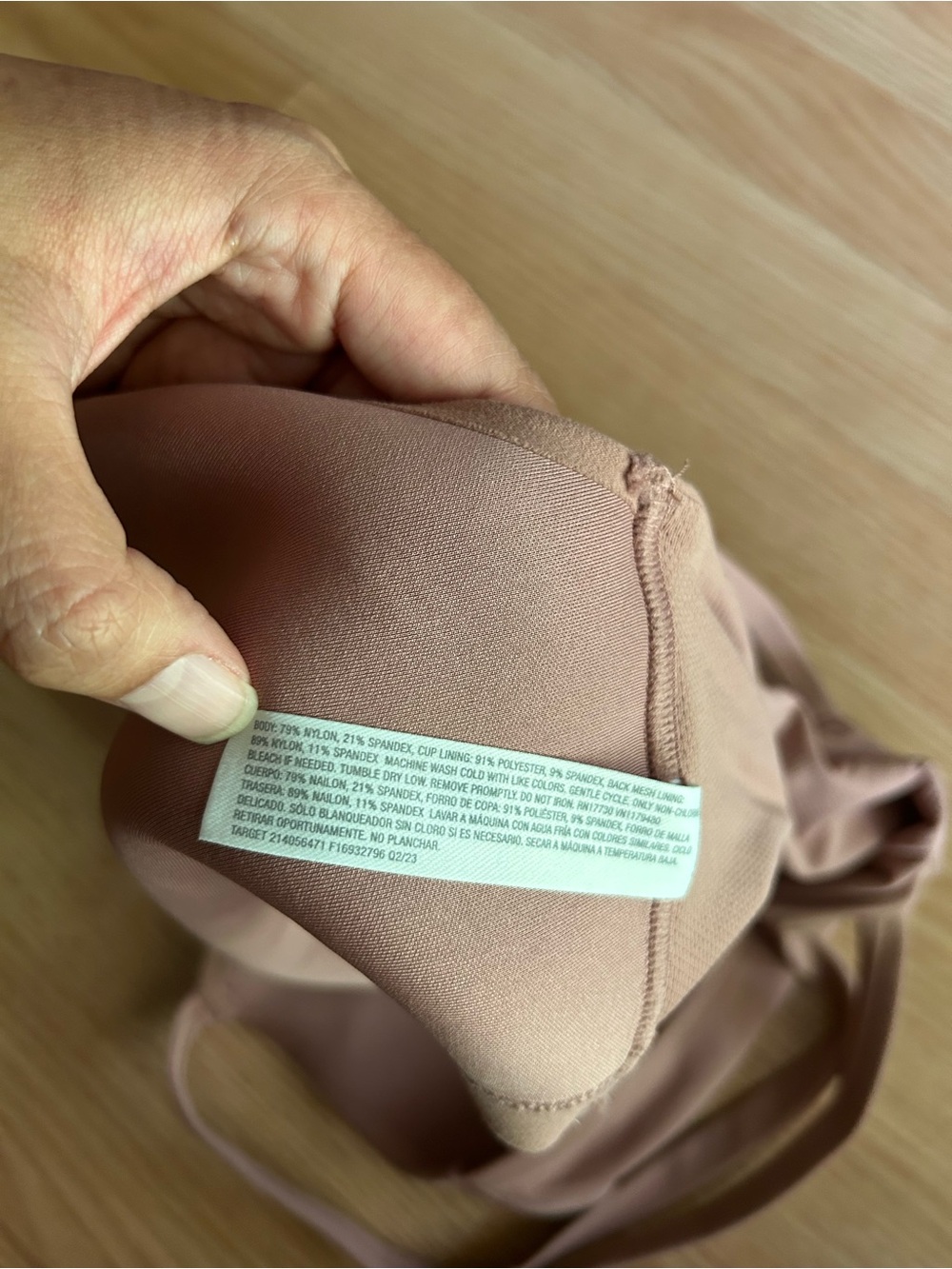 All in Motion Light Brown Light Support Sports Bra Large - Picture 3 of 5